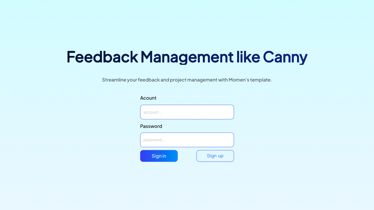 Feedback management like Canny
