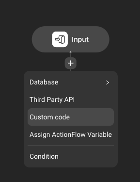 Add custom code block