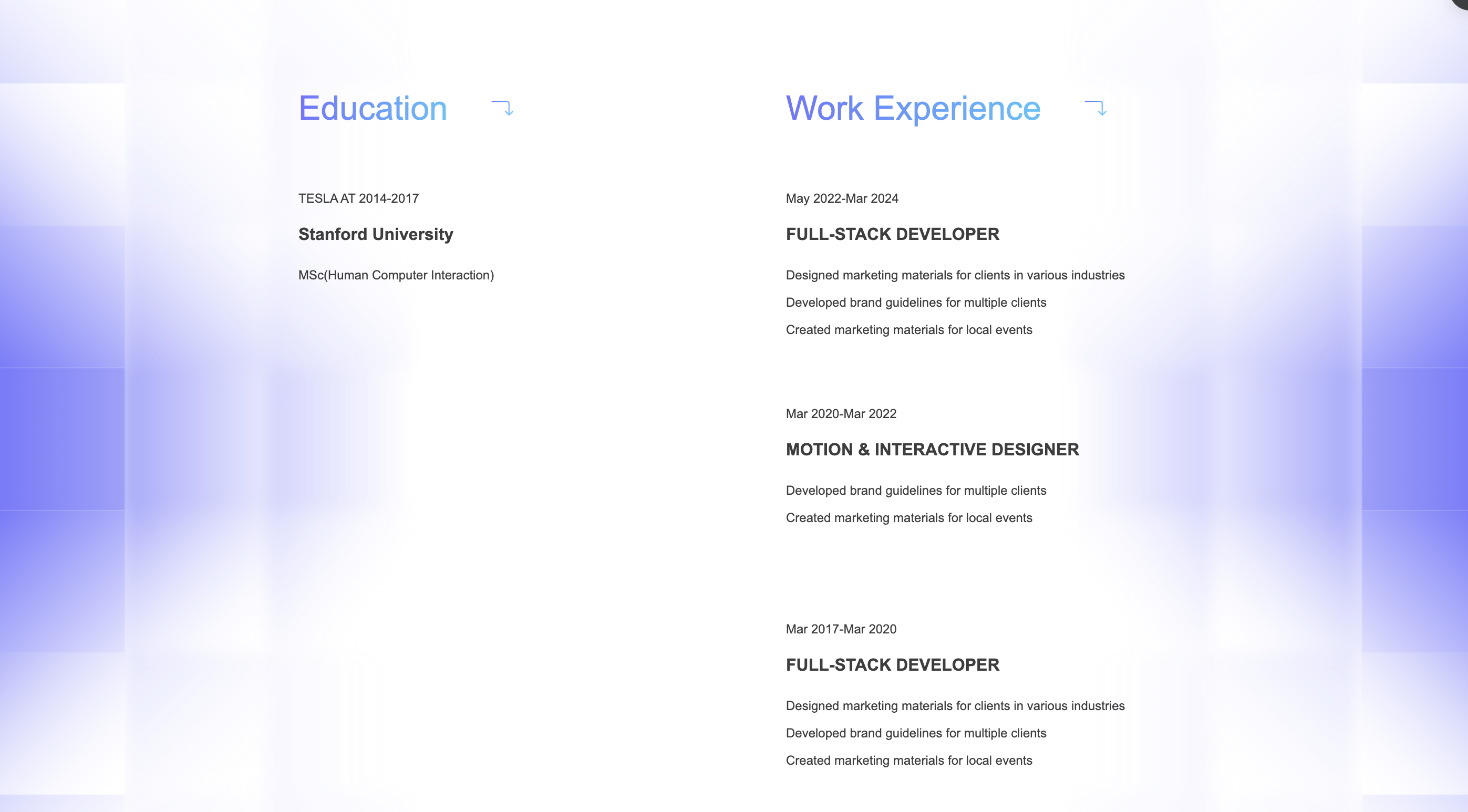 Homepage example 2