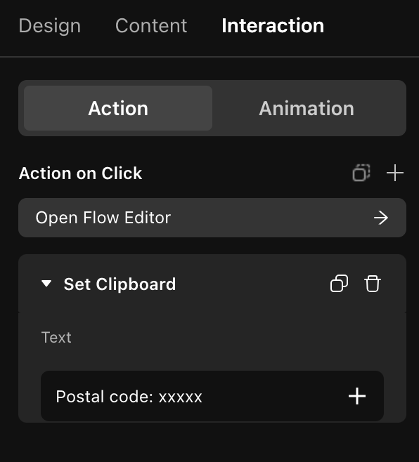 Bind text to clipboard