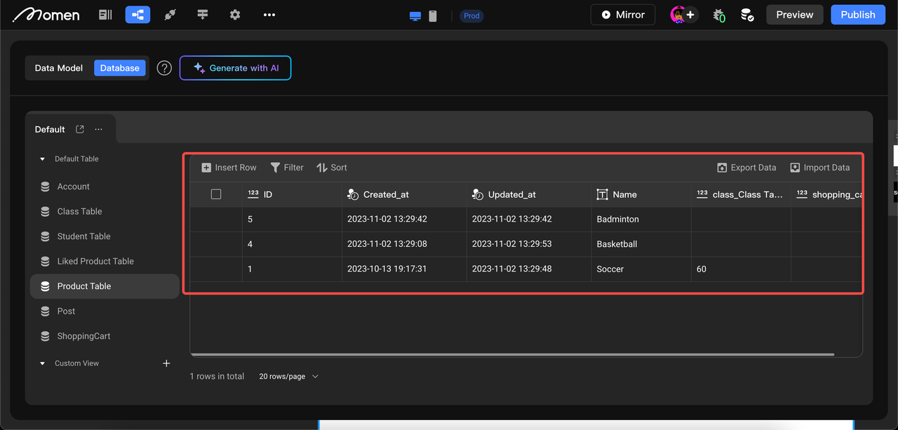 Multiple select remote data example