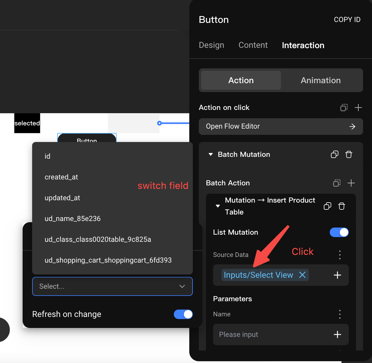 Array field mapping for multi-select