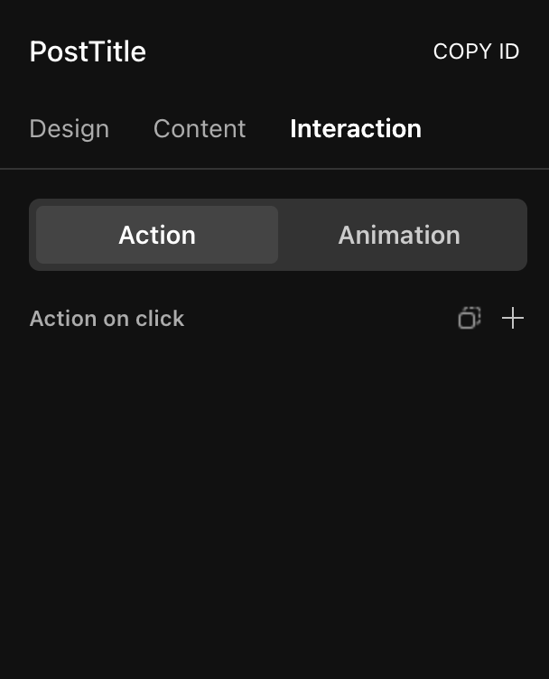 Configuring navigation actions