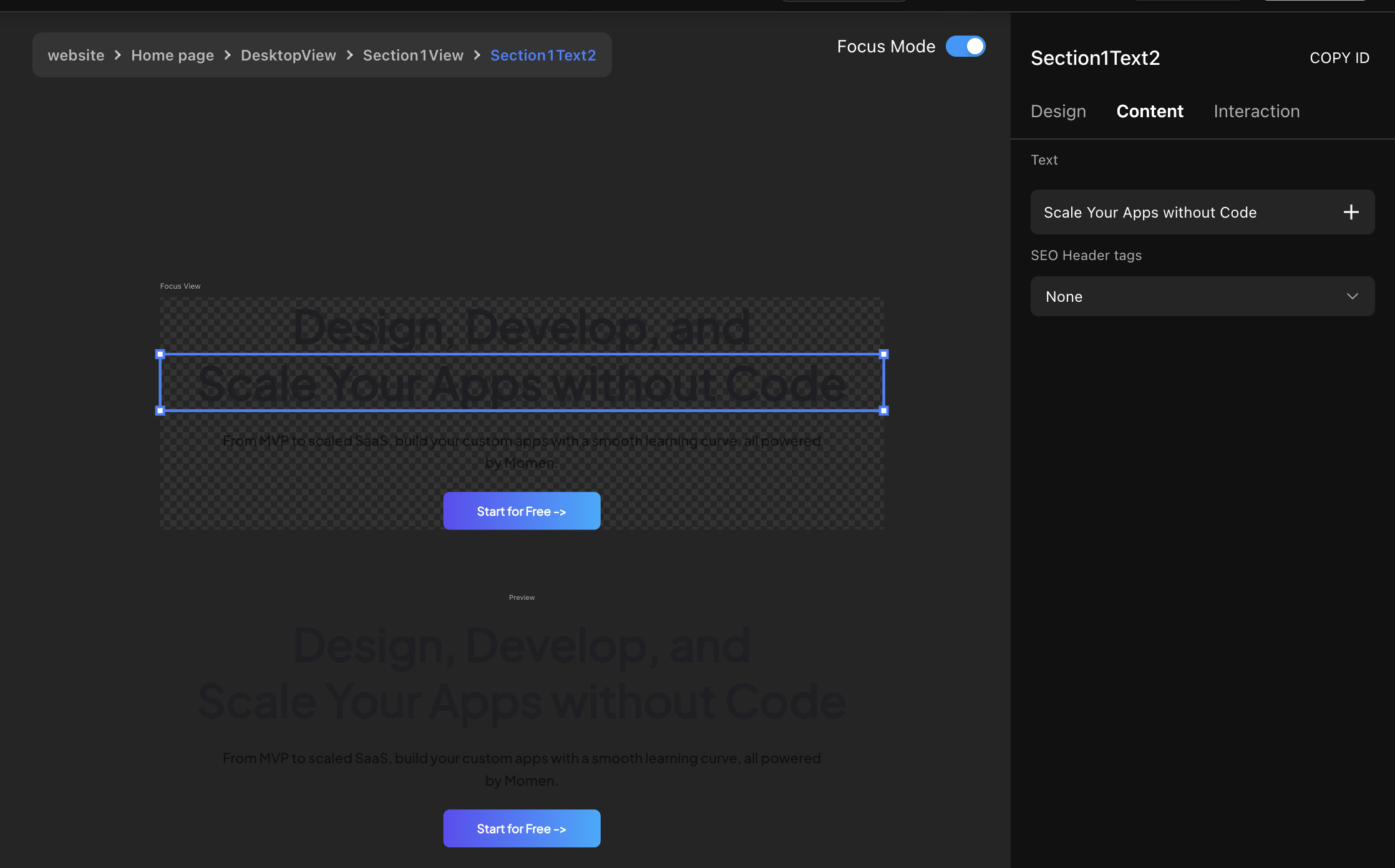 Editing interface2