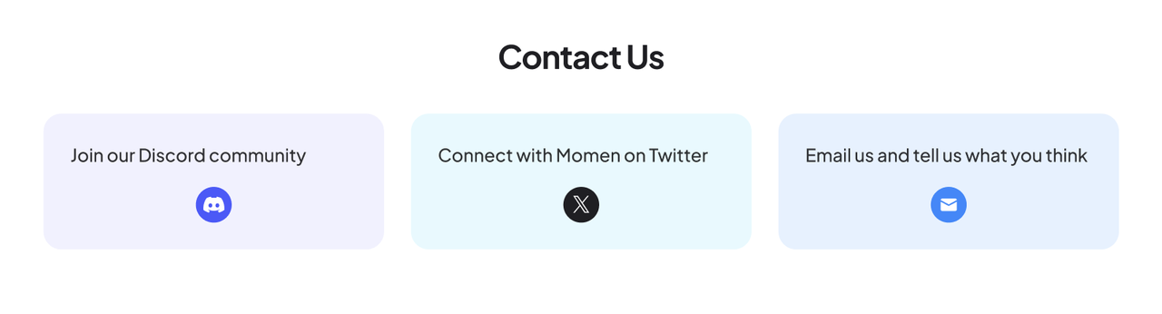 Contact Us section
