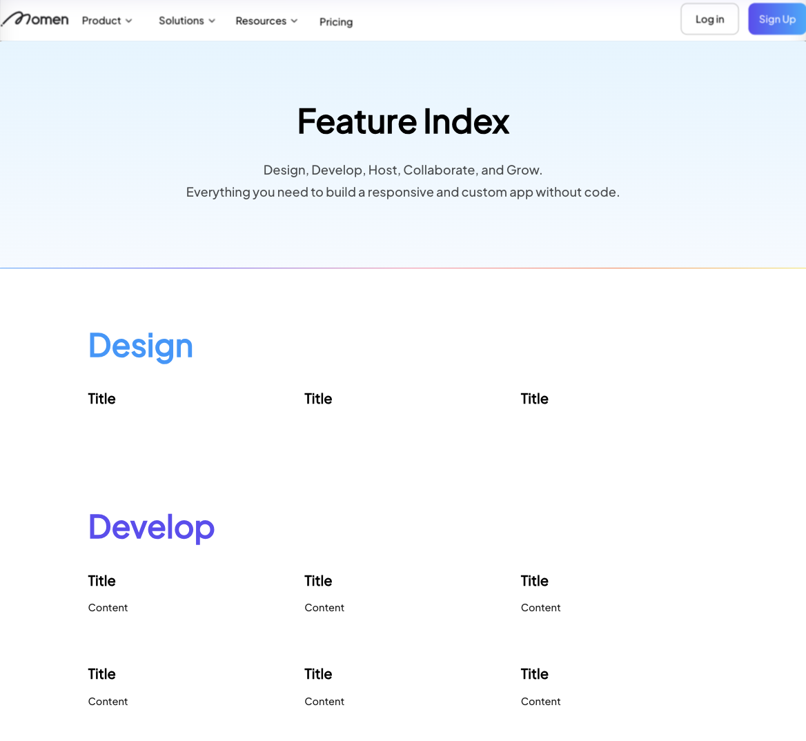 Additional template pages