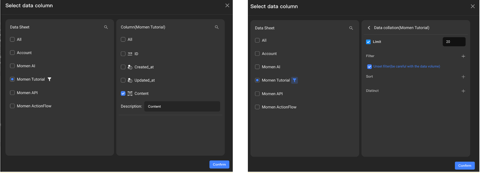 Setting the data in knowledge base