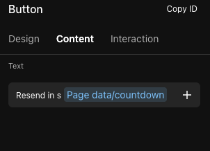 Send code button