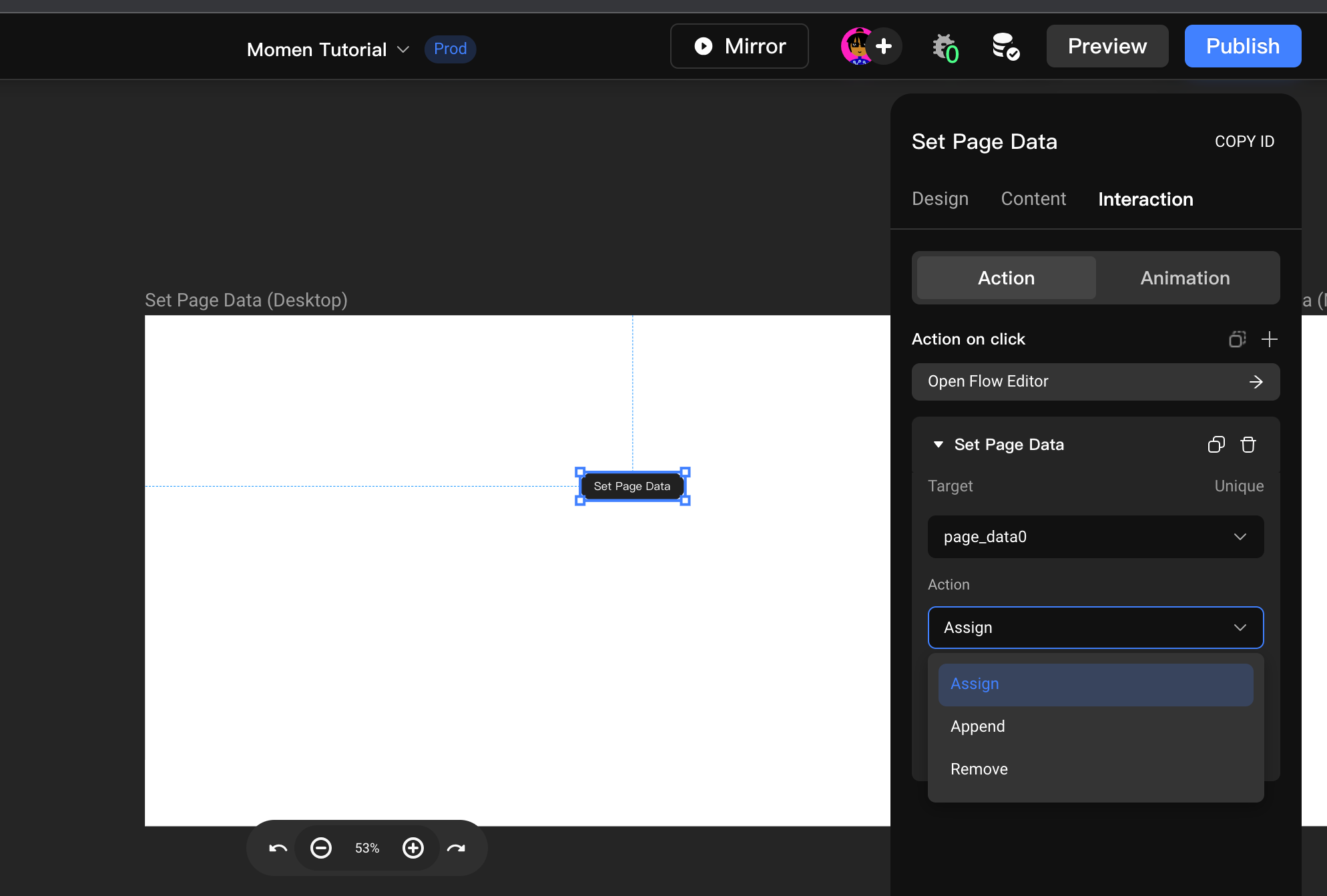 Append multiple data entries