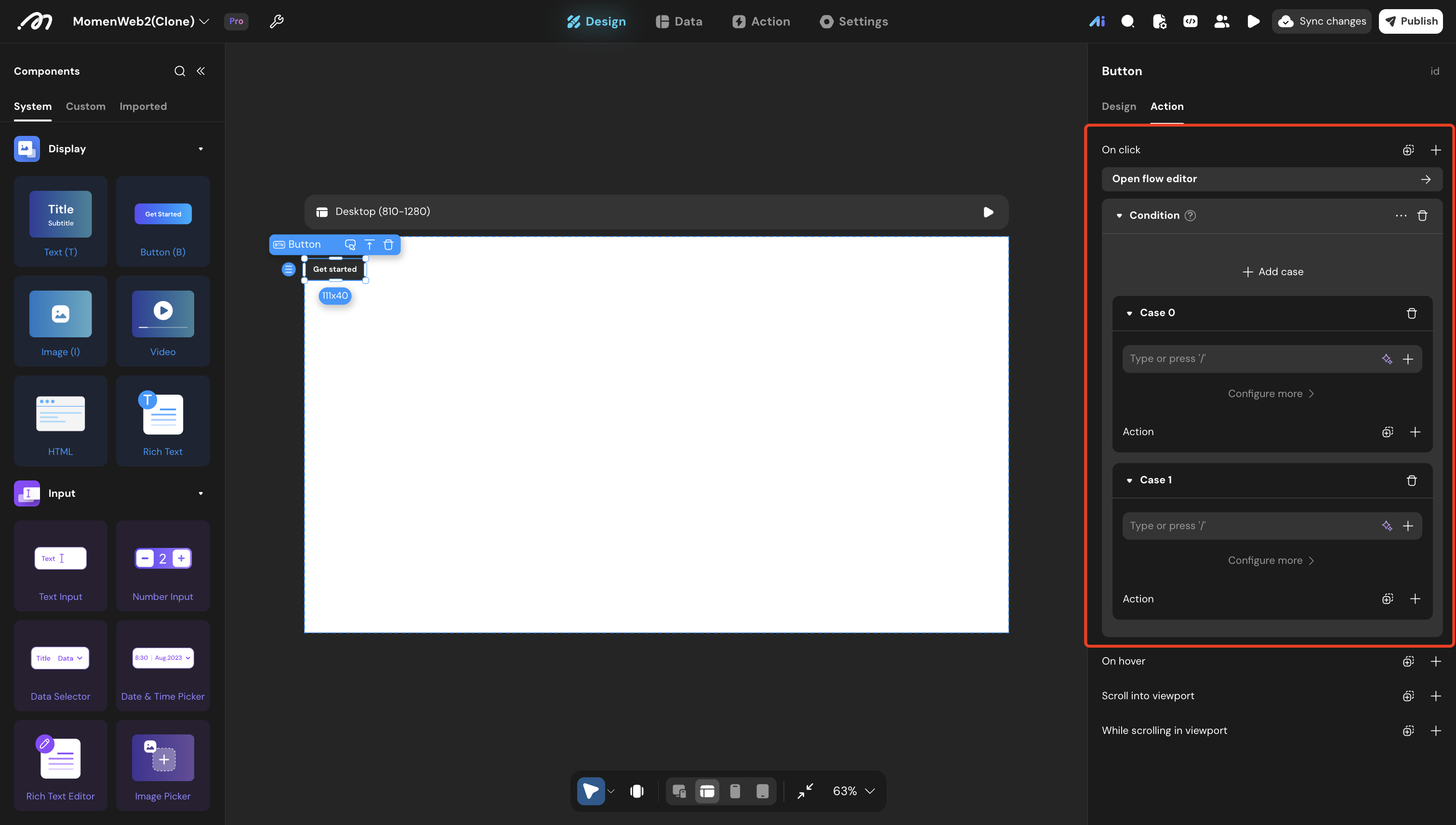 Configure conditions