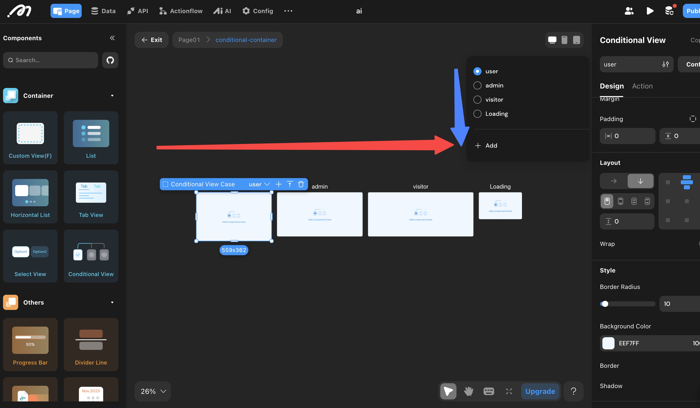 Conditional evaluation order in Conditional View