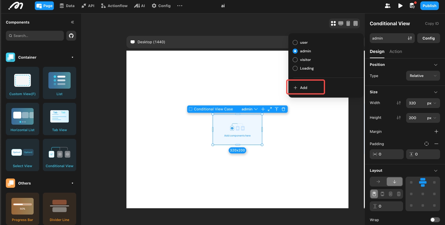 Conditional View with multiple subviews for different user roles