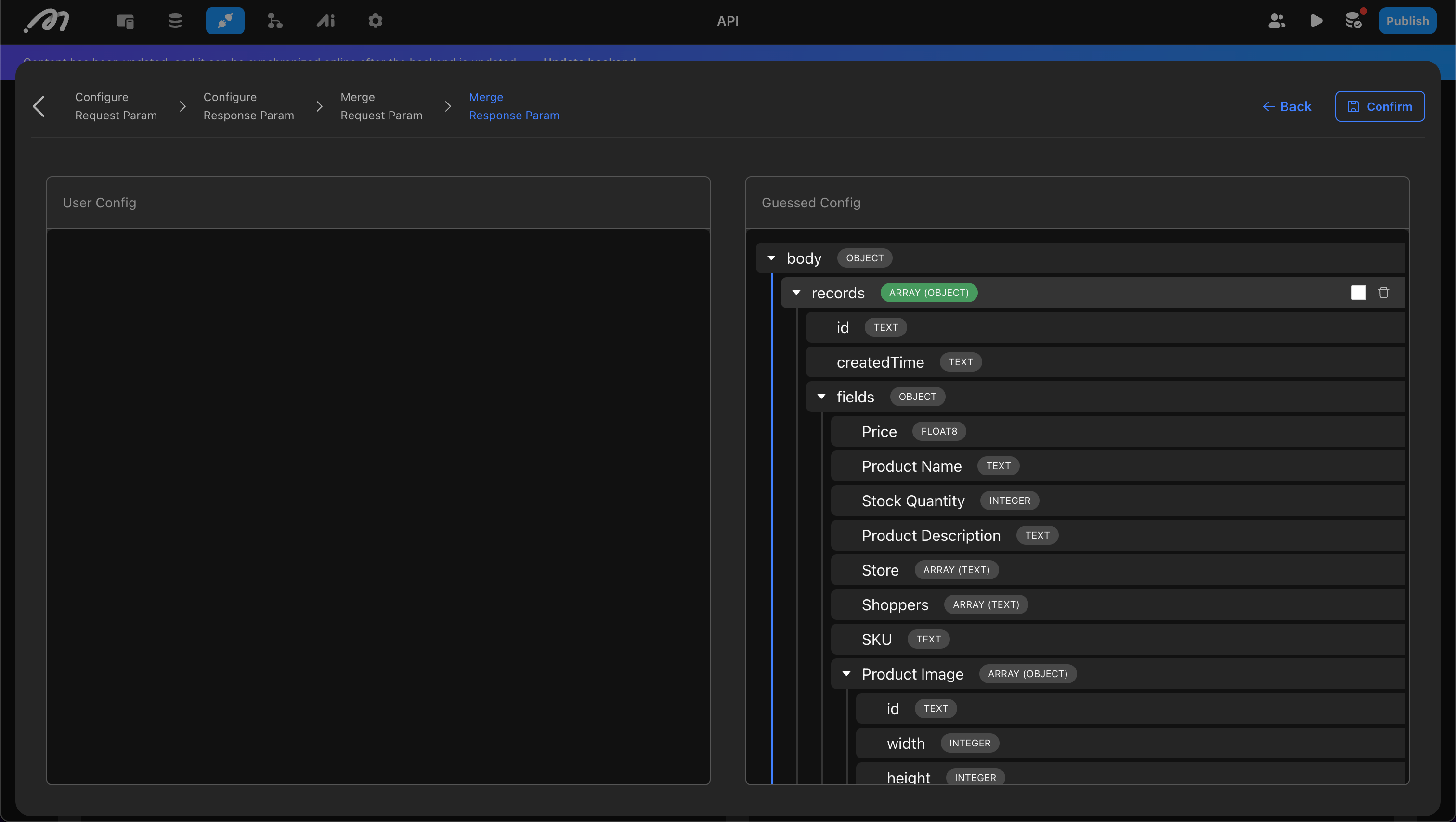 API format confirmed