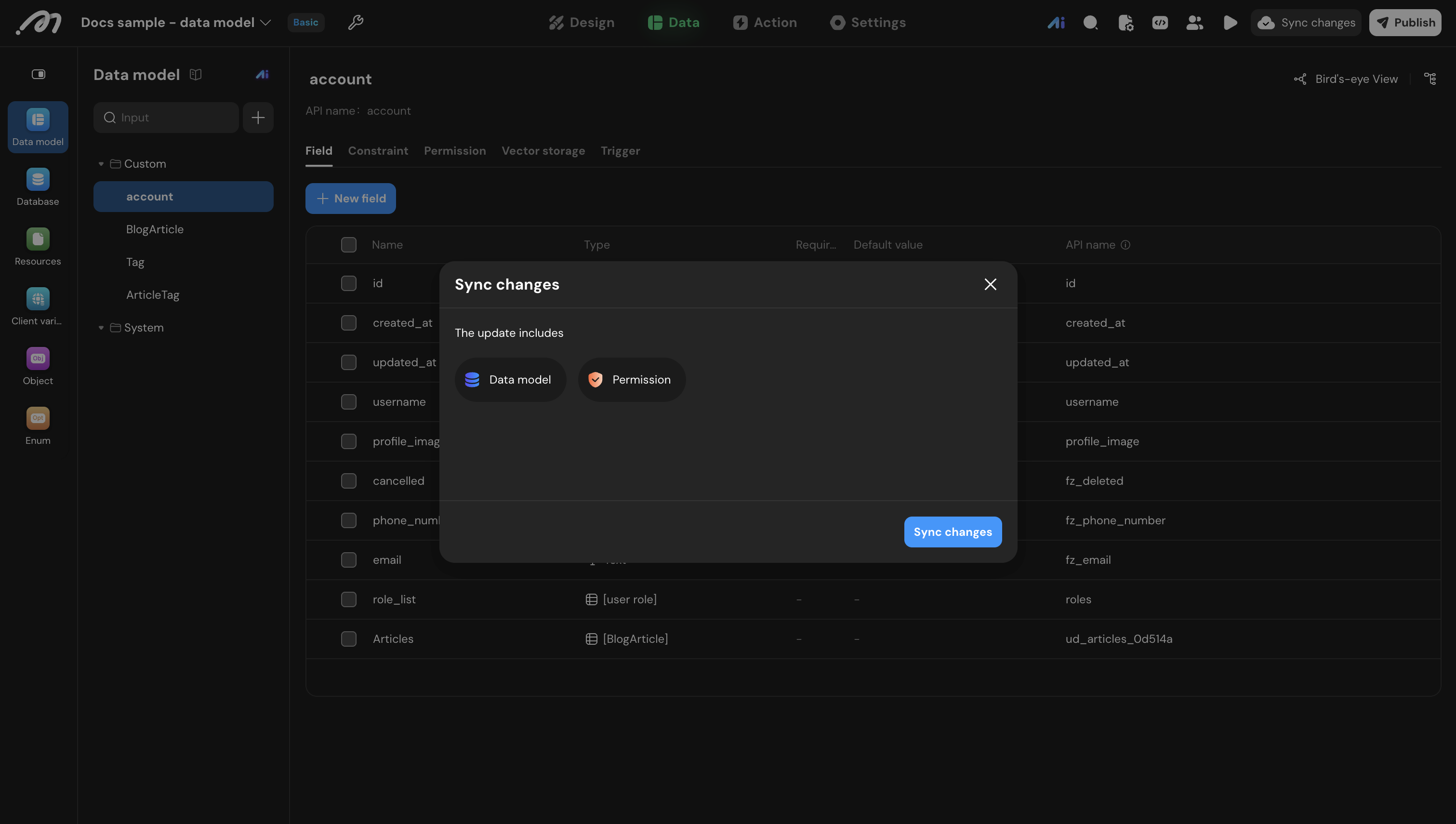 Sync changes