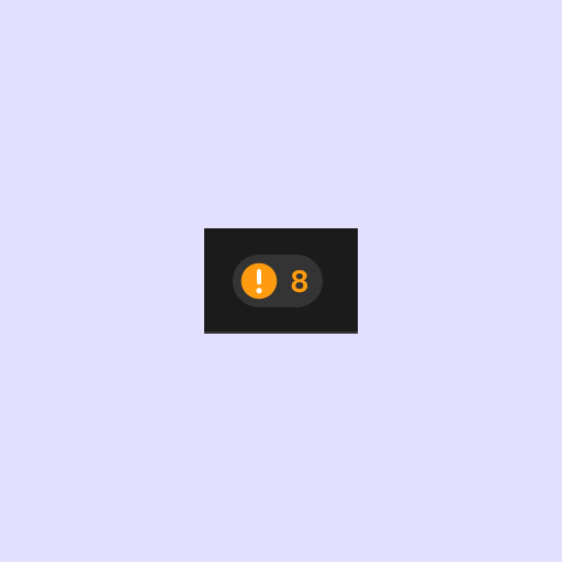 Error notification in navigation bar