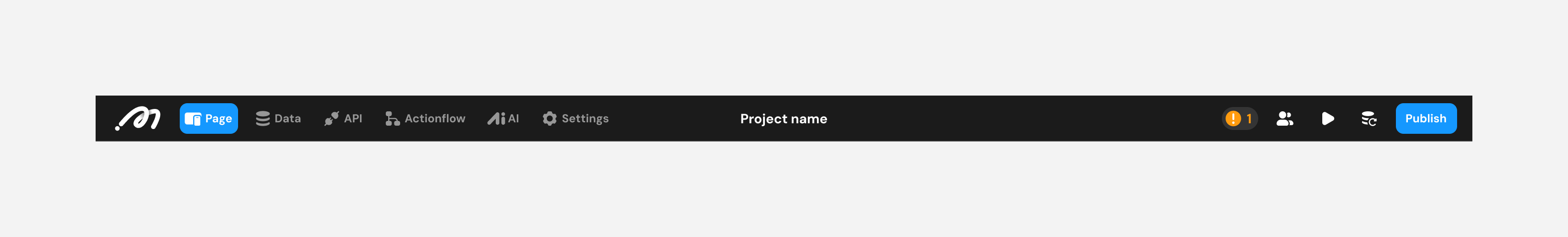 Navigation bar overview in Momen Editor