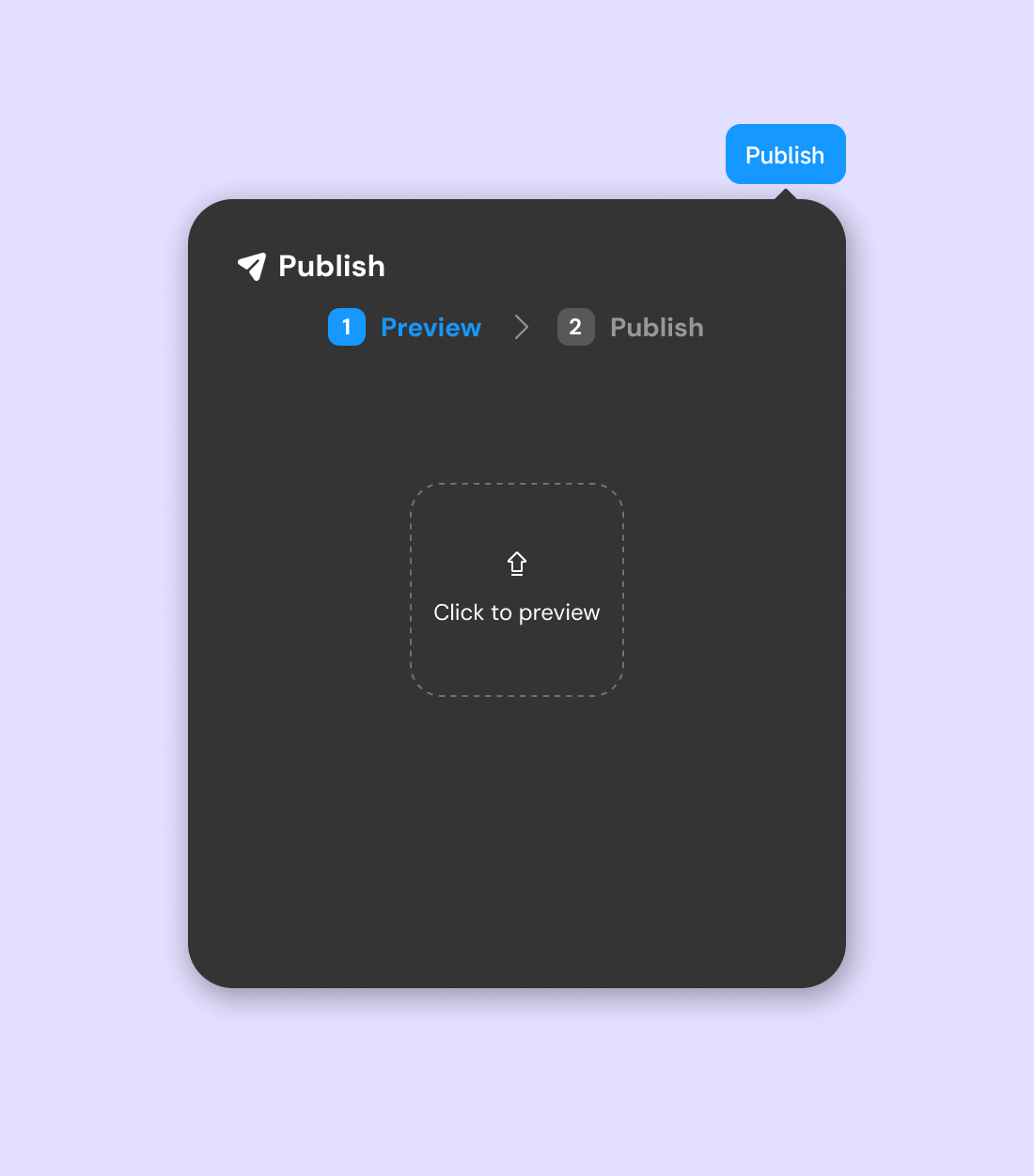 Publish preview button
