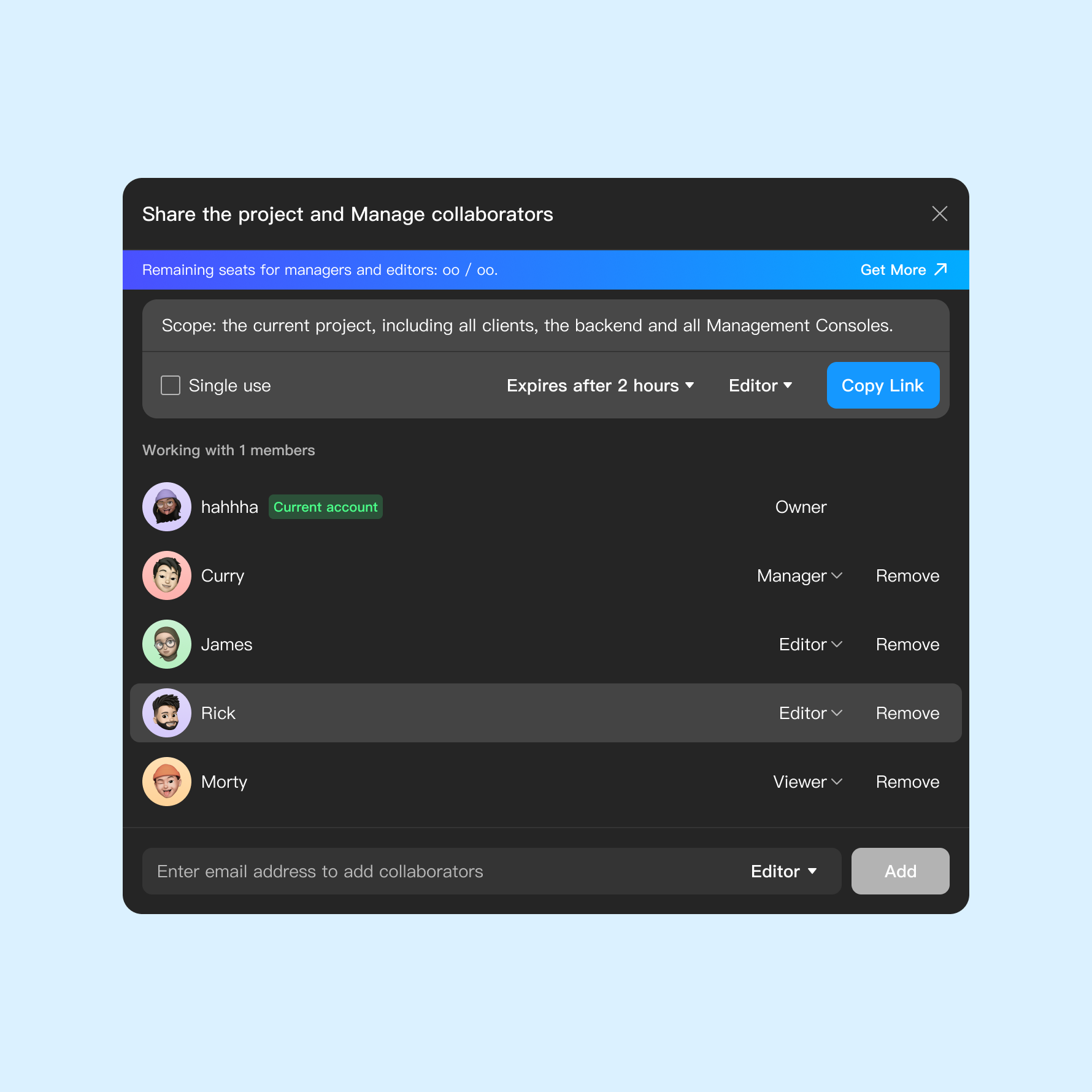 Sharing and permissions details