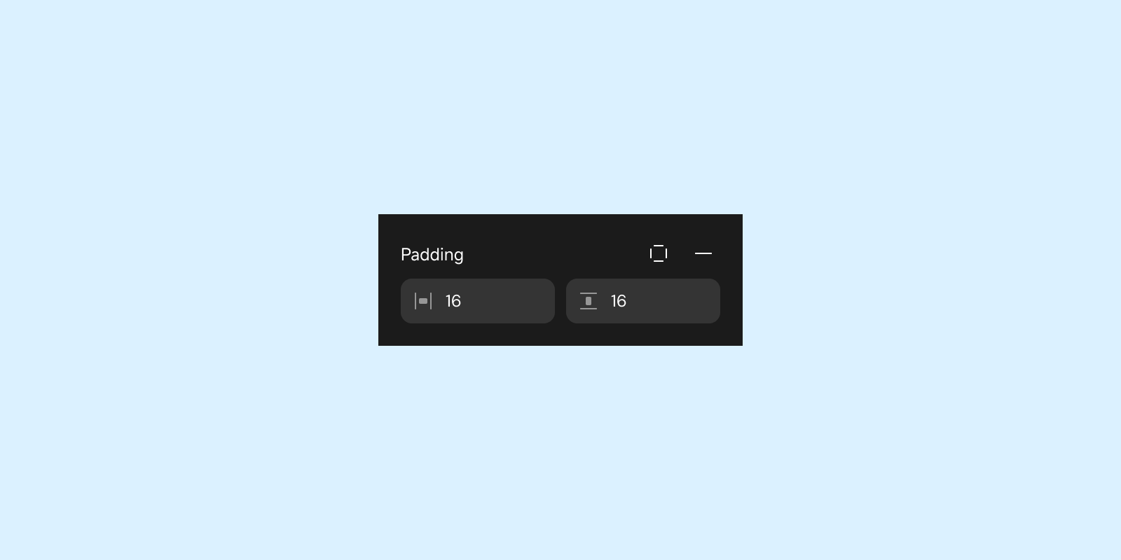 Padding configuration