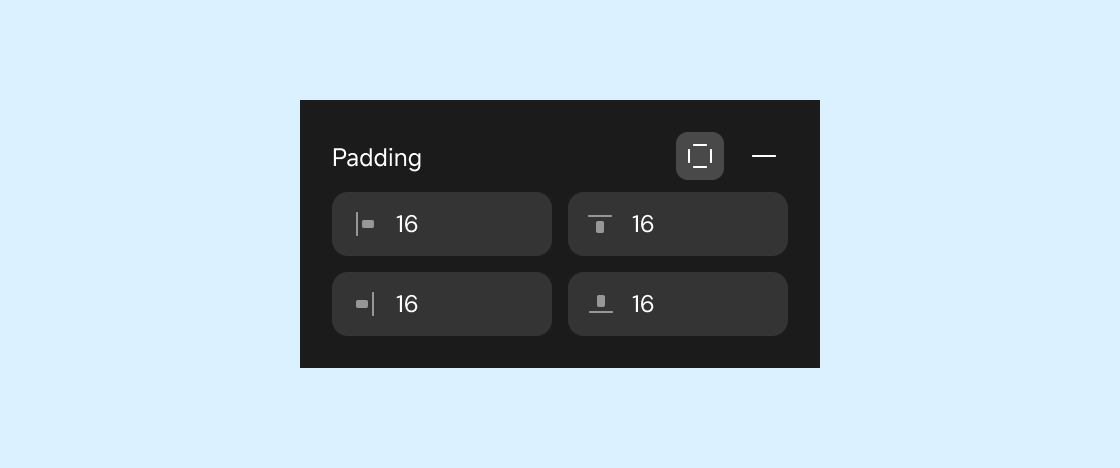 Padding all sides configuration