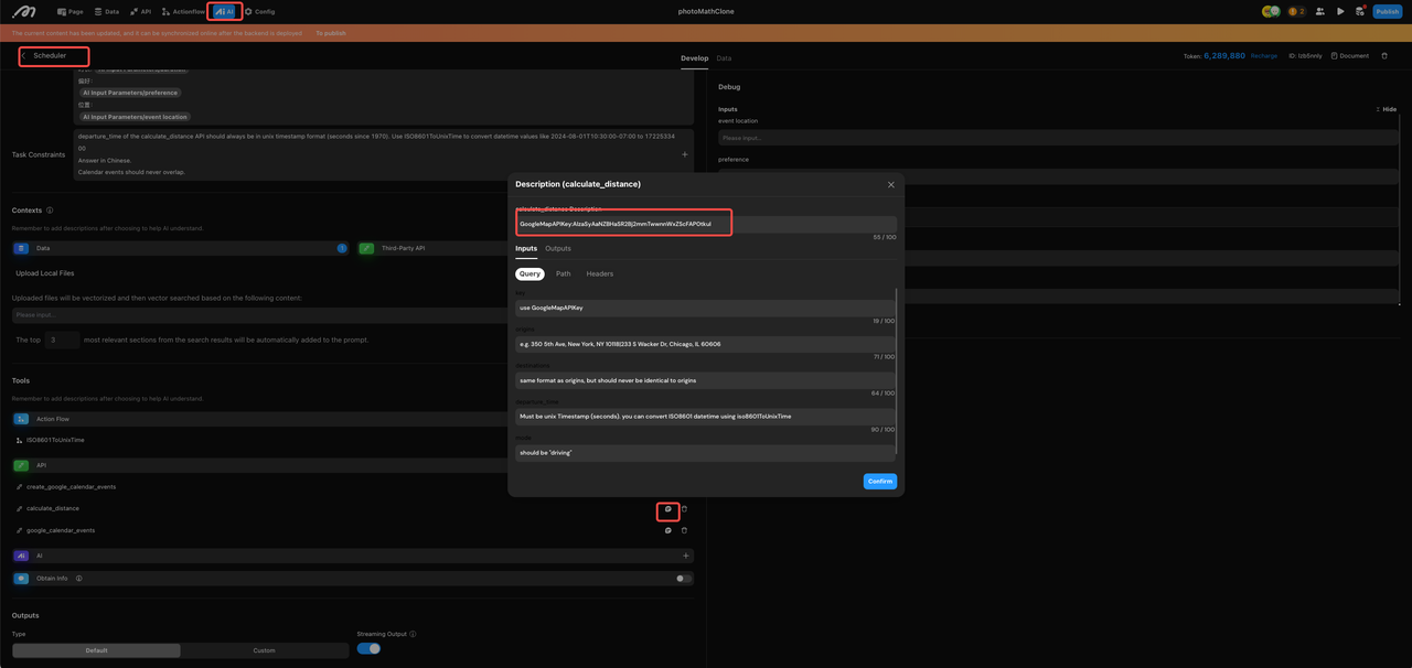 Add API key to AI configuration