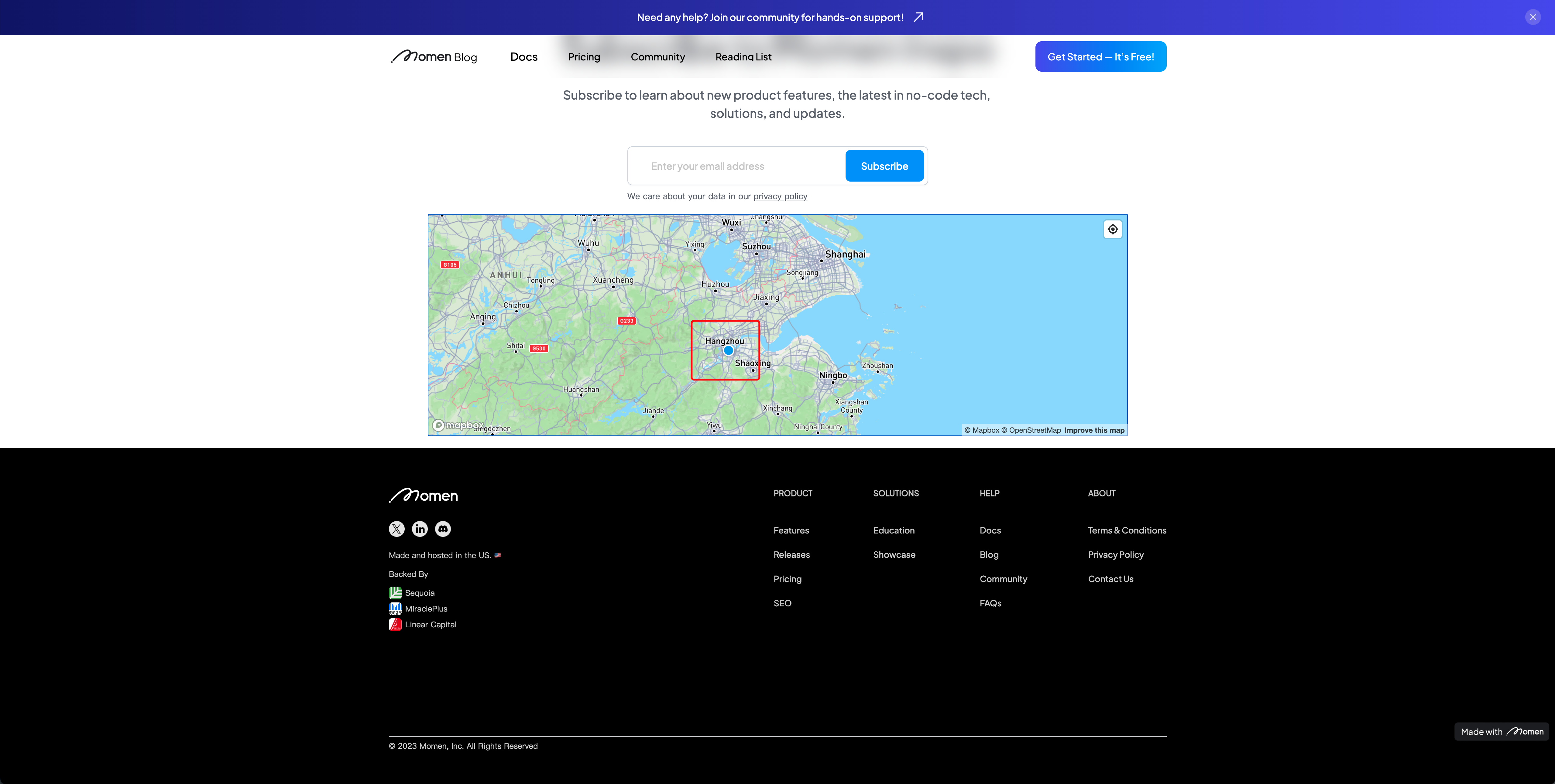 Show location example