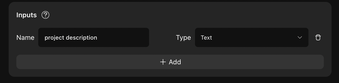 Configure AI inputs