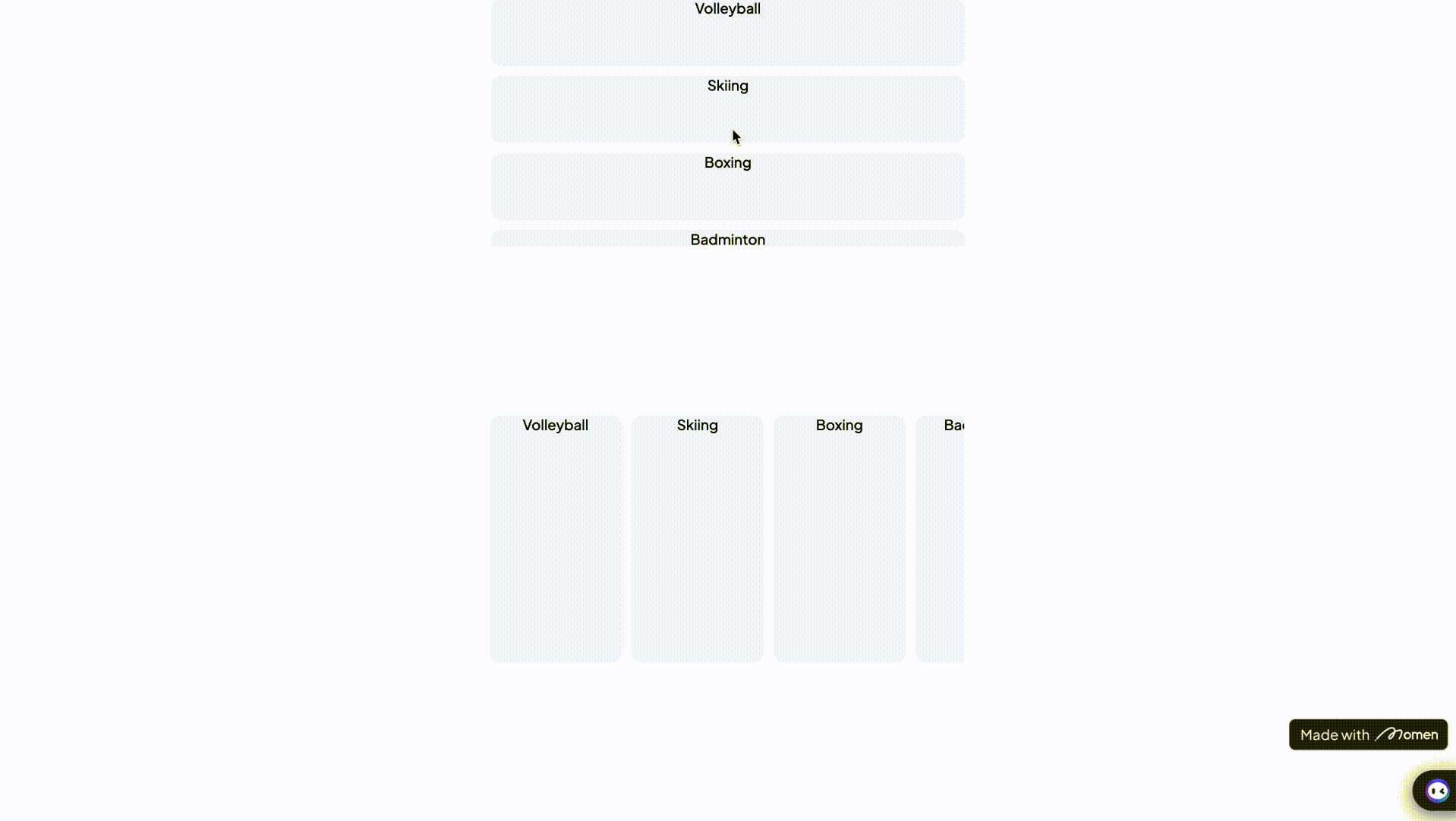 Scroll direction demo