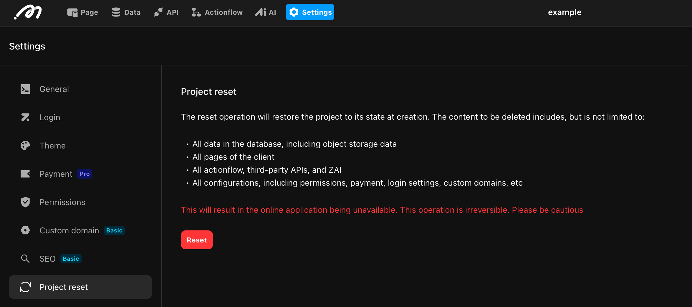 reset_project