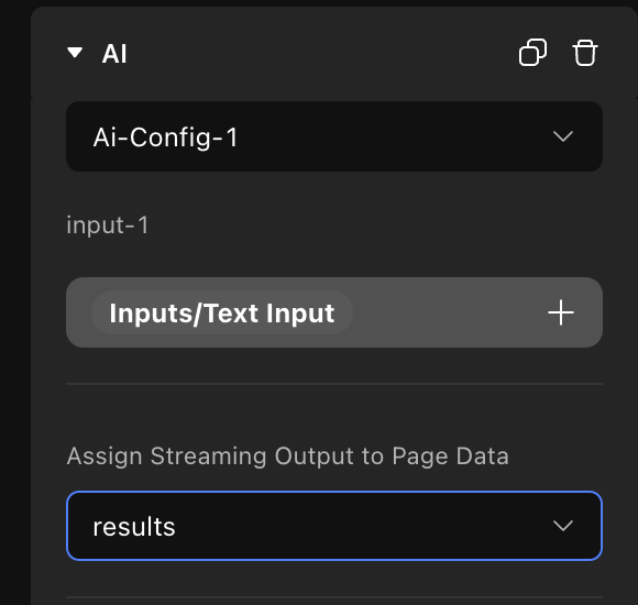 Streaming output configuration