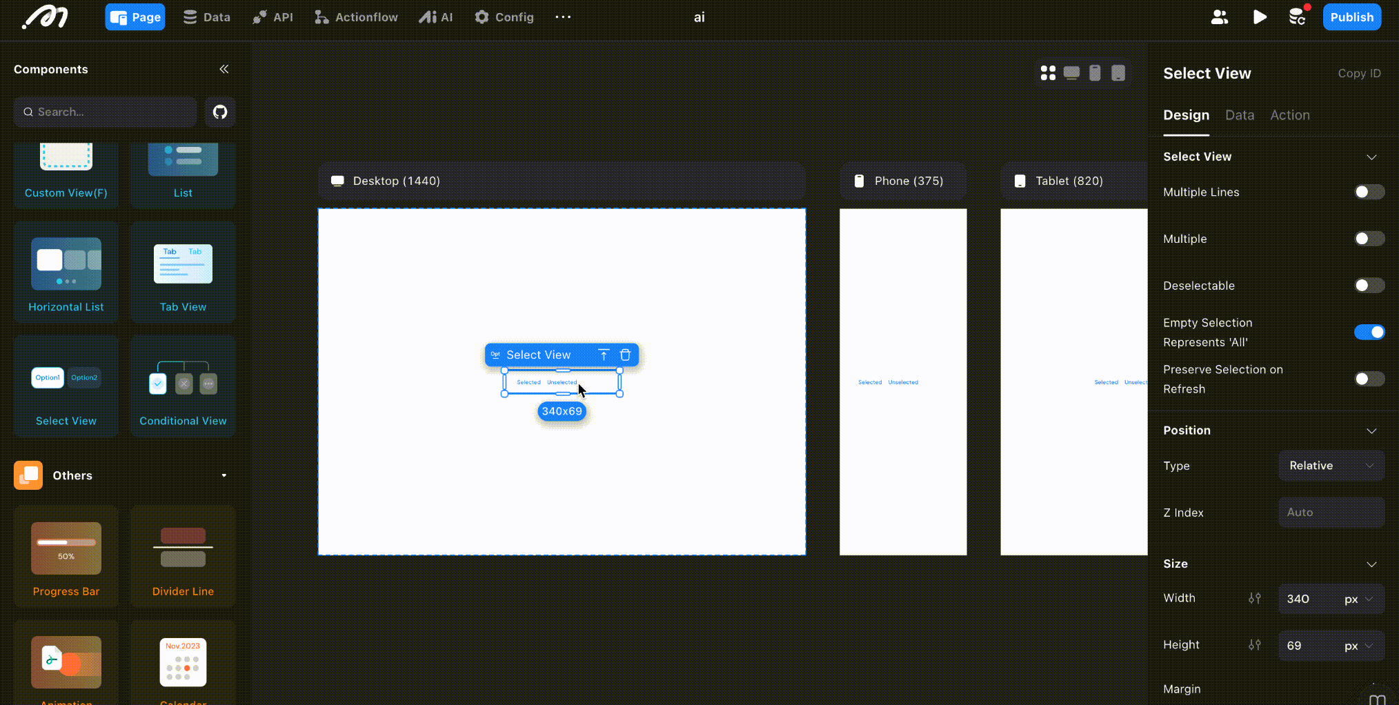 Multiple lines display demo