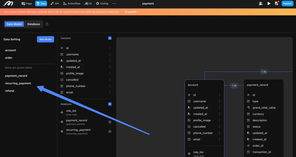 Stripe payment configuration page screenshot