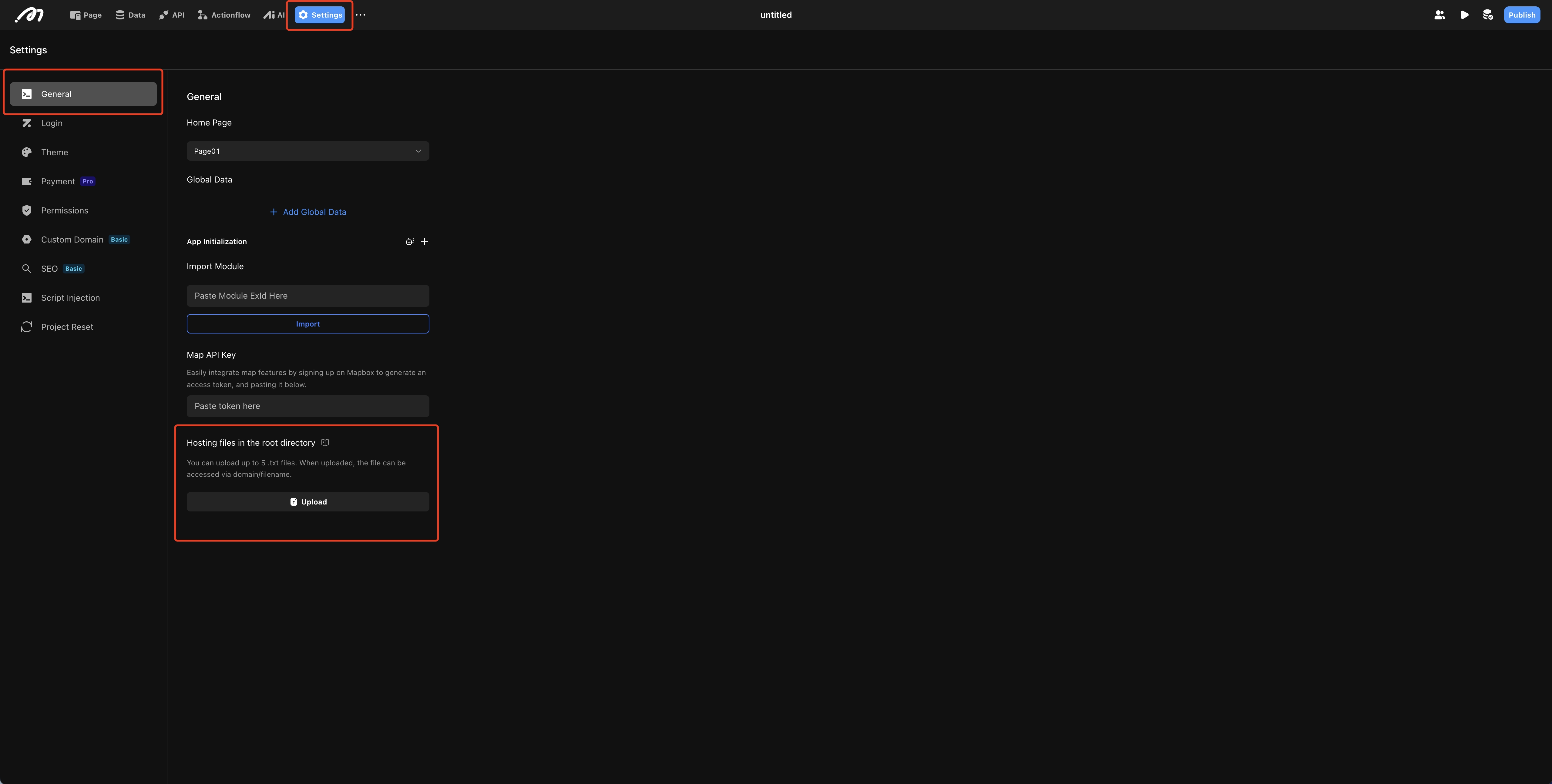 Upload verification file in Momen